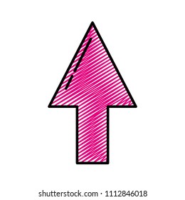 doodle up arrow sign direction icon
