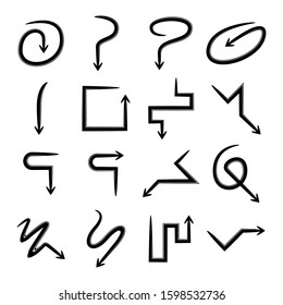doodle arrow sign vector illustration