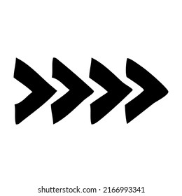 Doodle up arrow symbol hand drawn with thin line