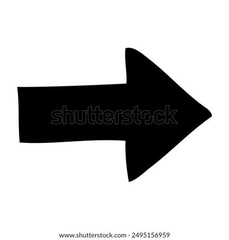 Doodle up arrow symbol hand drawn with thin line