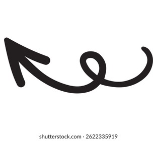 Doodle Arrow Vector Design Isolated on White Background