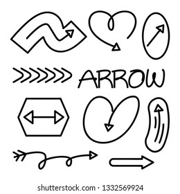 doodle arrow vector illustration