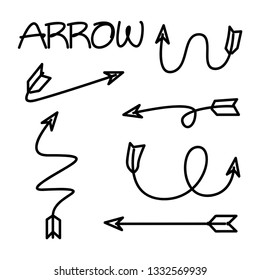 doodle arrow vector illustration