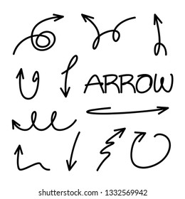 doodle arrow vector illustration