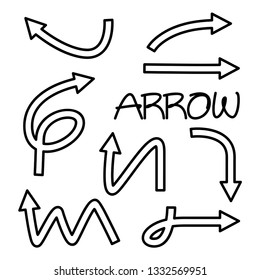 doodle arrow vector illustration