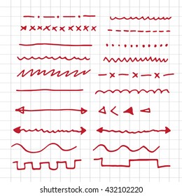 Doodle arrow,border.vector illustration
