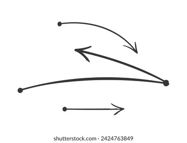 Doodle Arrows Design Elements Set Features Vector Hand-drawn Arrows, Adding A Playful Touch To Creative Projects