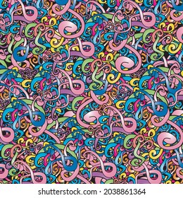doodle art abstract colorful background