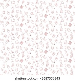 doodle art background of back to school vector