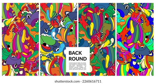 Doodle art backround hand drawing colorfull, suitable to backround, poster, and other work!