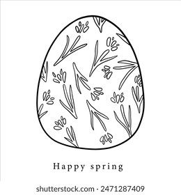 doodle art easter eggs for coloring clipart
