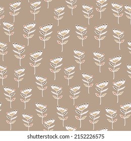Dibujo de caracol floral sin costuras. Papel tapiz de flores populares. Impresión de cutis. Plantas creativas y fondo de pantalla interminable. Diseño para tela, impresión textil, envoltura, cubierta. Ilustración del vector