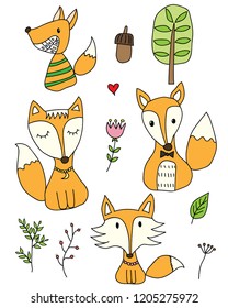 Doodle art fox