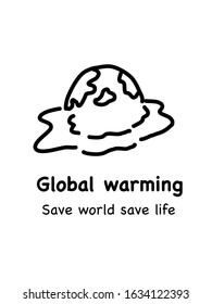 Doodle art of global warming