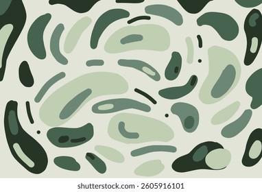 doodle art green illustration pattren seamless	