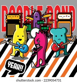 doodle art for kids picture vector music art cartoon funny fun