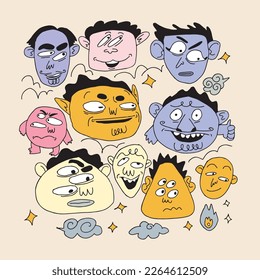 doodle art vector hand drawn