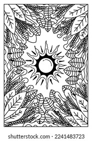 ilustración vectorial de arte de doodle negro