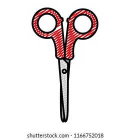 doodle artistic scissors school utensil design