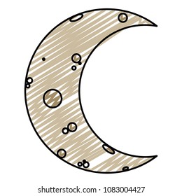 doodle astronomy moon sky in the naight space