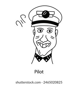 Here’s a doodle avatar of a pilot 