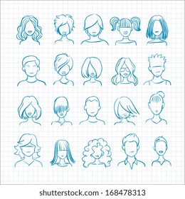 doodle avatars set