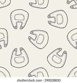 Doodle Baby Aprons seamless pattern background