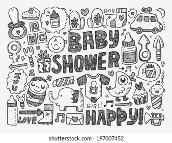 doodle baby background