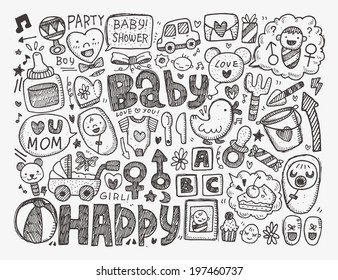 doodle baby background