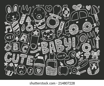 doodle baby background