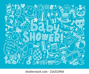 doodle baby background