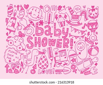 doodle baby background