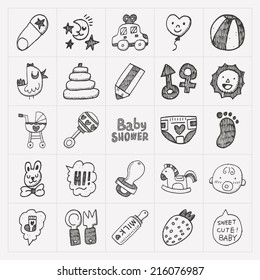 doodle baby icon sets