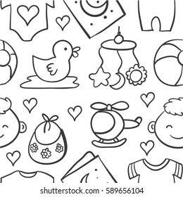 Doodle of baby object style