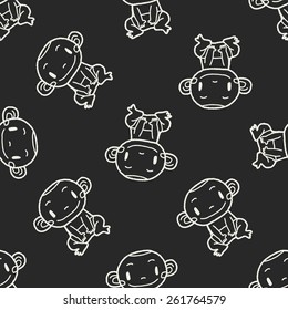 Doodle Baby seamless pattern background
