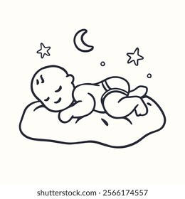 doodle baby sleeping soundly in a comfortable place