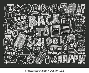 doodle back to school background