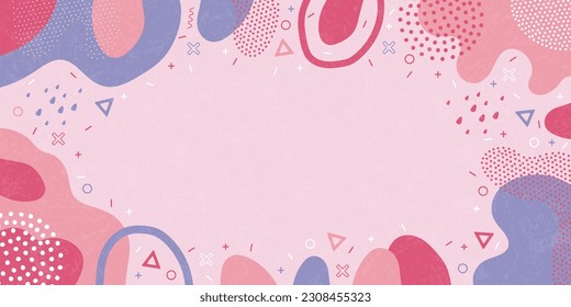 Doodle background. Abstract forms, calm colors. Minimalist pattern background.