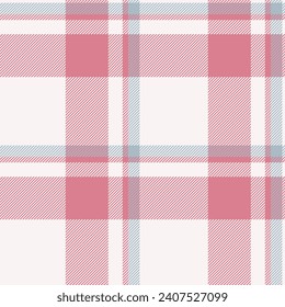 Doodle background check tartan, back seamless plaid texture. Serene fabric pattern vector textile in sea shell and red colors.