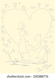A doodle background design for valentine.