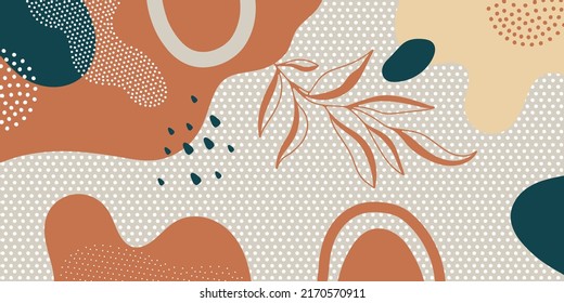 Doodle background pattern, abstract colored shapes. Modern minimalism trendy pattern background. Vector background.