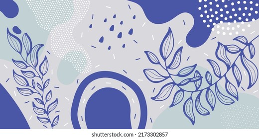 Doodle background pattern, abstract colored shapes. Modern minimalism trendy pattern background.