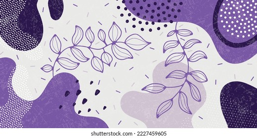 Doodle background pattern, abstract colored shapes. Modern minimalism trendy pattern background.