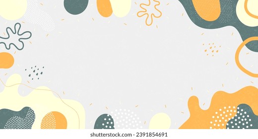 Doodle background pattern, abstract colored shapes. Modern minimalism trendy pattern background.