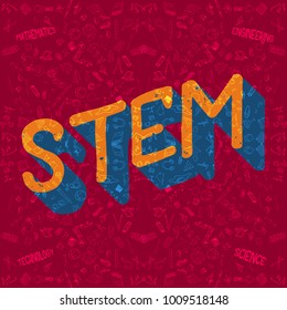 Doodle Background STEM Logo and Wallpaper