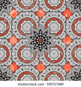 Doodle background in vector with doodles, flowers and paisley. Vector ethnic pattern can be used for wallpaper, pattern fills, coloring books and pages for kids and adults. Background.