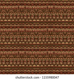 Doodle background in vector with ethnic and doodles pattern in red and brown color