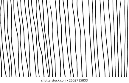 Doodle background of vertical curved lines. Backing for decoration