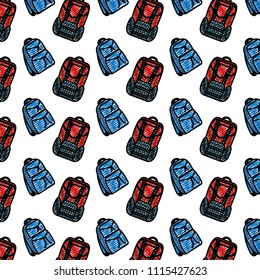 doodle backpack education school tool background