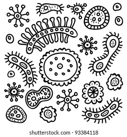 doodle bacterium pattern